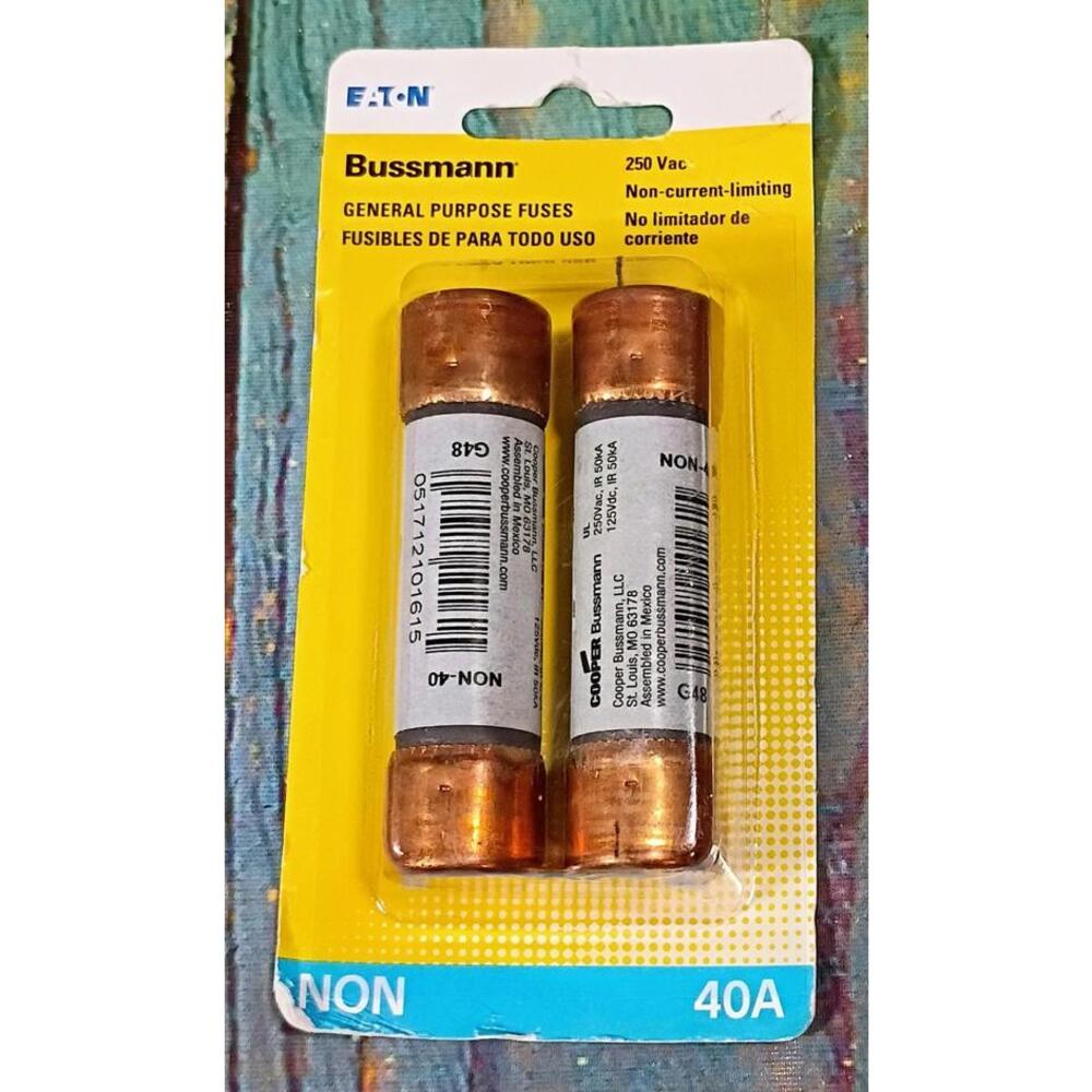 Eaton Bussmann General Purpose Fuses 40A NON-40, 2-Pack‎